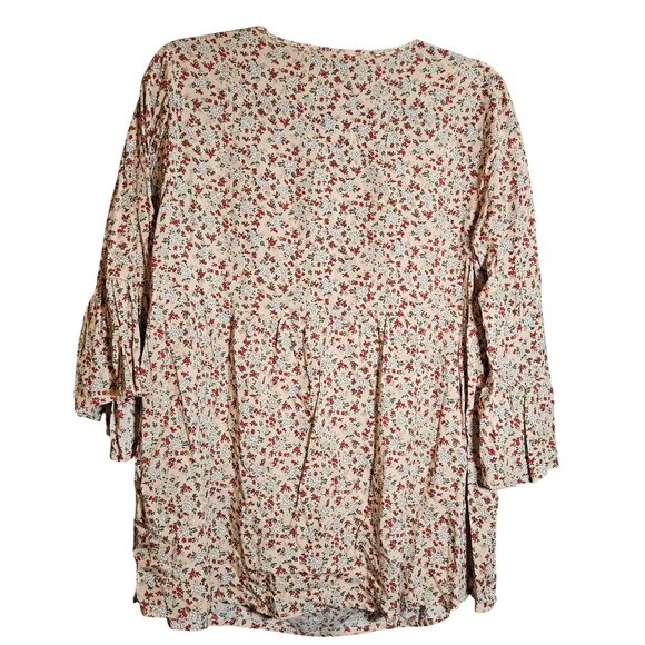 Suzanne Betro Women’s Floral Top Large – Boho Chic, Light Academia, Soft Vintage - Picture 3 of 12